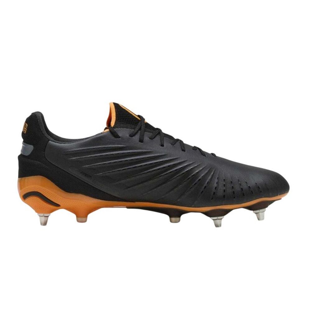 Puma Mens King Heritage Soft Ground Football Boots / Black/Orange